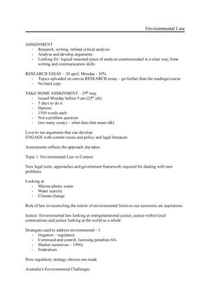 Enviro LAW Notes Warning TT Undefined Function 32 Warning TT