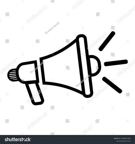 Loudspeaker Line Icon Sound Symbol Bullhorn Stock Vector Royalty Free 2288327259 Shutterstock