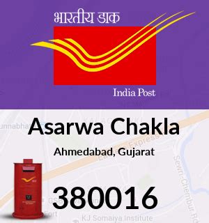 Asarwa Chakla Pin Code, Ahmedabad, Gujarat