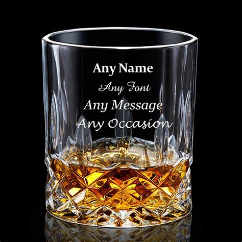 Personalised Engraved Whiskey Tumbler Glass 7oz Etsy Uk