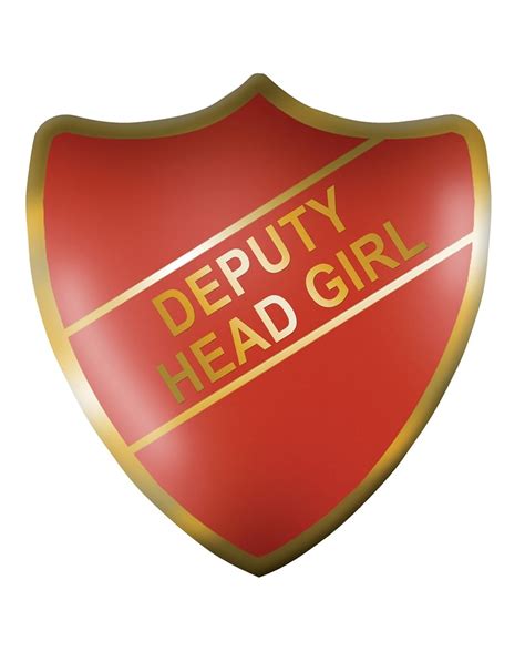 Deputy Head Girl Shield Badge Red Westcare Education Supply Shop