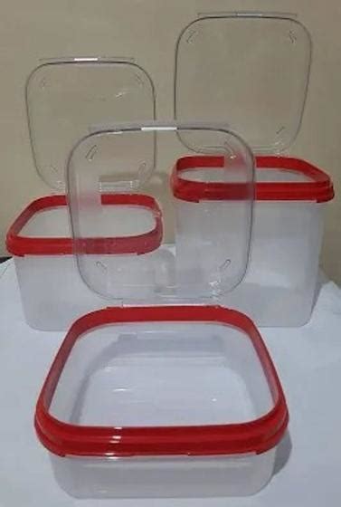 Modular Quadrado Classic Vermelho Tupperware Tupperware Pote