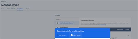 Firebase How To Verify Custom Domain For Email Template Stack Overflow