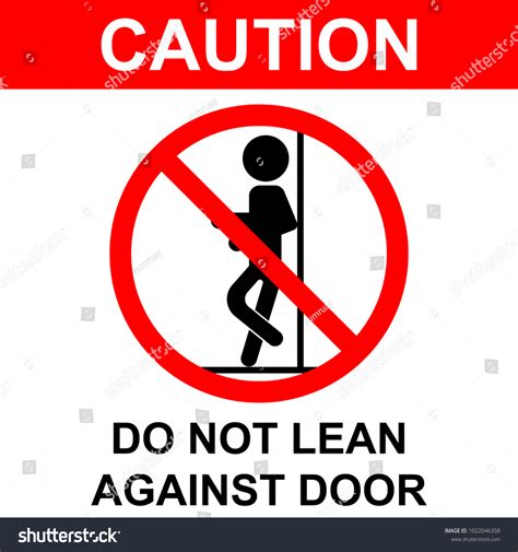 Do Not Lean On Door Sign Royalty Free Stock Vector