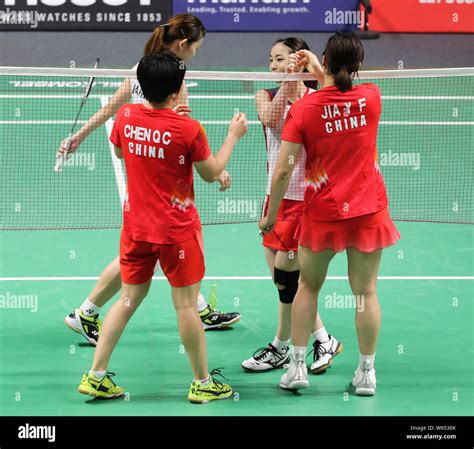 Chen Qingchen Left And Jia Yifan Of China Interact With Misaki