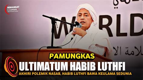 Ultimatum Habib Lutfi Akhiri Polemik Nasab Habaib Kyai Imaddudin Di