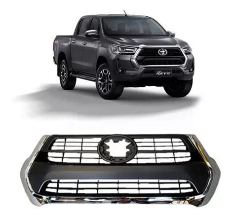 Grade Cromada Hilux Black Piano 2021 2022 Frete grátis