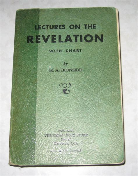 Lectures On The Book Of Revelation Ironside H A Amazon Books