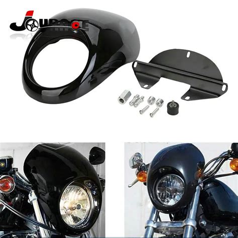 Front Racing Headlight Fairing Cowl For Harley Sportster Dyna Fx Xl