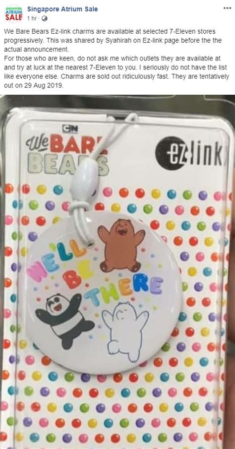 We Bare Bears EZ Charm To Go On Sale At 7 Eleven Stores On August 29 At