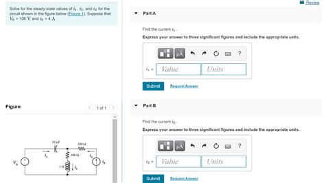 Solved Review Solve For The Steady State Values Of I1 12 Chegg