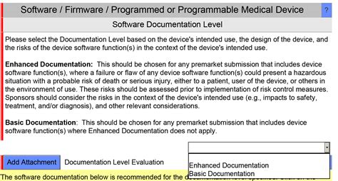 Software Documentation Level - Medical Device Academy