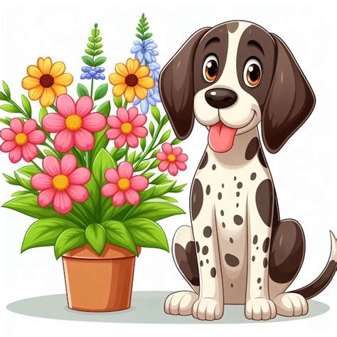 Premium Vector | Pointer Dog Vector Cartoon illustration