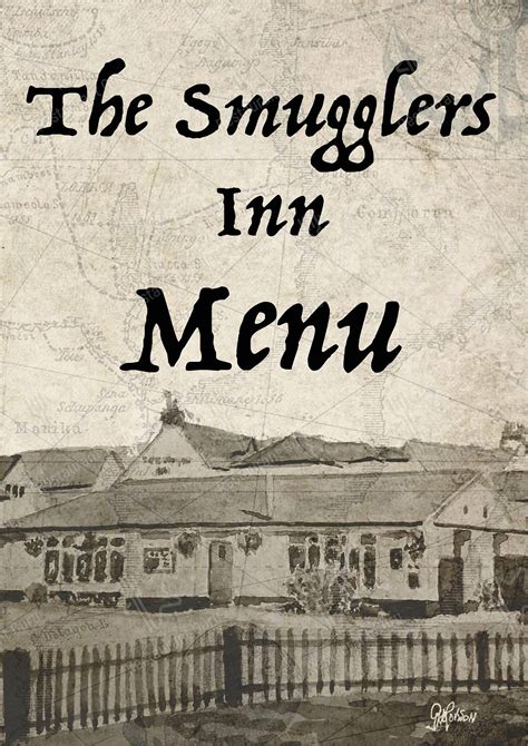 Menu at The Smugglers Inn pub & bar, Lymington