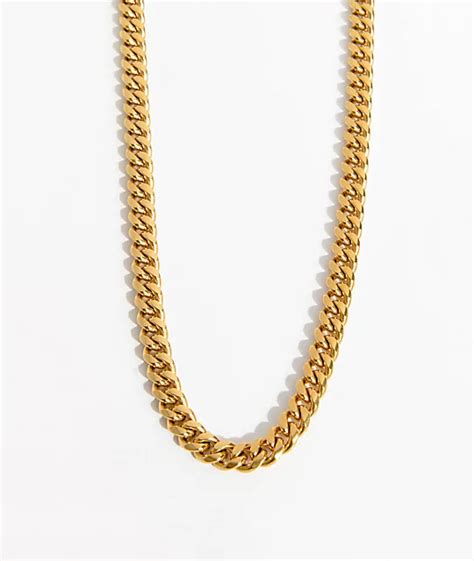 The Gold Gods 8mm Miami Cuban Link Necklace Zumiezca