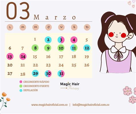 Calendario Lunar Marzo 2023 Magic Hair