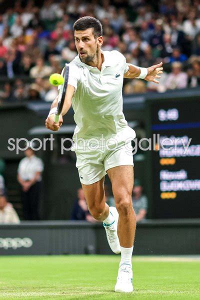 Novak Djokovic Serbia backhand v Hubert Hurkacz Wimbledon 2023 Images ...