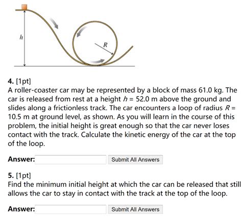 Solved R Pt A Roller Coaster Car May Be Represented By Chegg