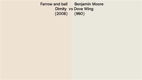 Farrow And Ball Dimity Vs Benjamin Moore Dove Wing Side By