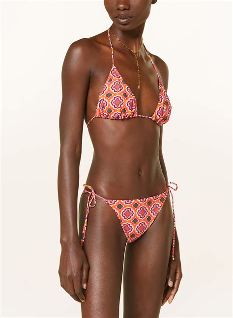 Etro Triangel Bikini In Orange Rot Gr N