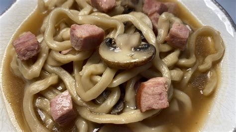 UDON NOODLE SOUP WITH HAM AND MUSHROOMS – Dads That Cook