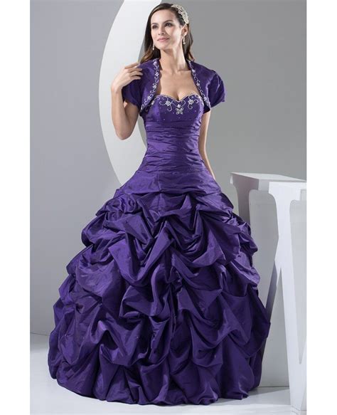 Custom Grape Purple Taffeta Ballgown Formal Dress with Jacket #OPH1399 ...