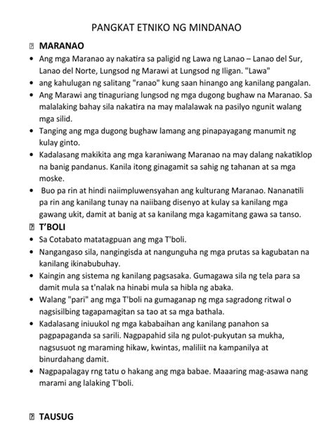 pangkat etniko ng mindanao