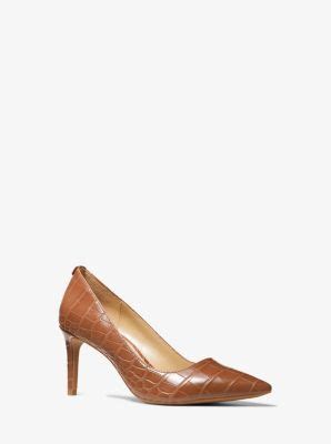 Alina Flex Crocodile Embossed Faux Leather Pump Michael Kors