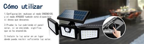 AVEDISANTE Luz Solar Exterior 108 LED De Tres Cabezales Con Mando A