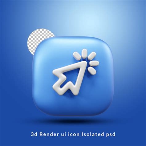 Premium PSD 3d Cursor Ui Icon Isolated