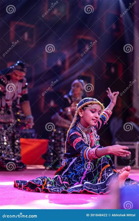 Female Artist Performing Kalbelia Dance In Pushkar Fair Editorial