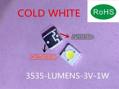 500pcs LUMENS LED Backlight 1W 3V 3535 3537 Cool White LCD Backlight