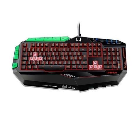 Teclado Gamer Multi Warrior Led Multicolor Preto Verde Tc Pichau