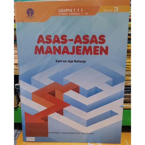 Jual BUKU UNIVERSITAS TERBUKA ASAS ASAS MANAJEMEN EDISI 3 Shopee