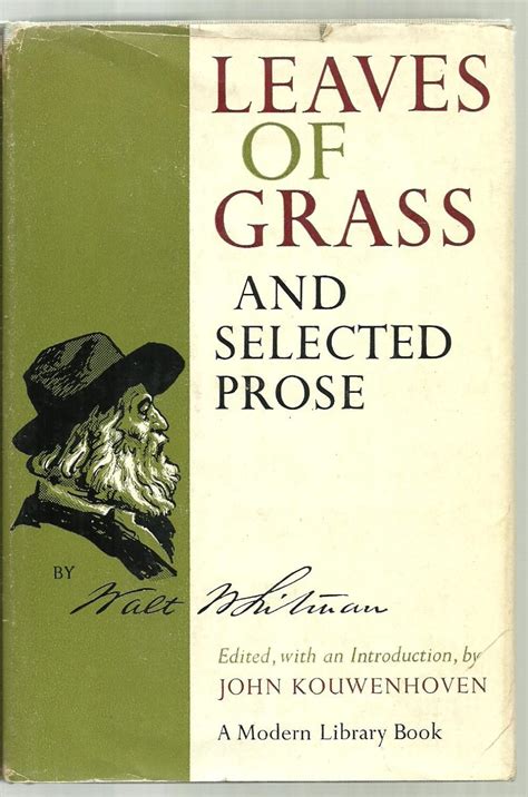 Leaves Of Grass Walt Whitman Book Cover