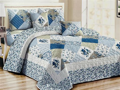 New Quilted Cotton Full Size Bed Sheet 3 Piece - Beijing Bedding