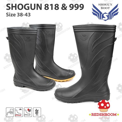 Sepatu Boot Tinggi SHOGUN 818 999 Hitam Penthel Boots Sol Pul Pool