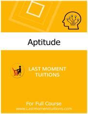 Aptitude Series Notes From Last Moment Tuitions Pdf Course Hero