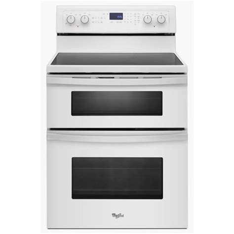 Shop Whirlpool 30 In Smooth Surface 5 Element 42 Cu Ft25 Cu Ft Self Cleaning Double Oven