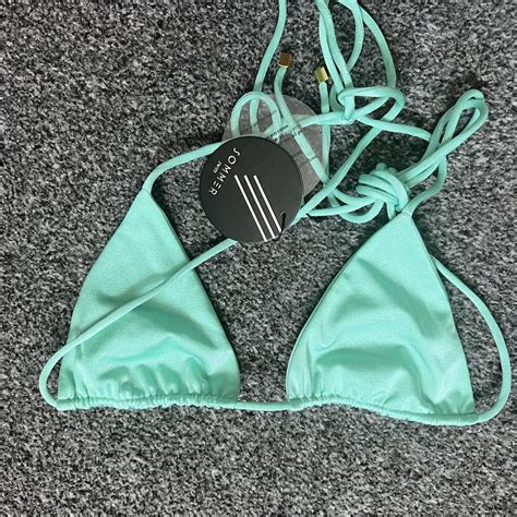 Sommer Swim Kaia Triangle Tie Bikini Top In Depop