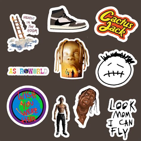 Travis Scott Sticker Pack Waterproof Laminated Shopee Philippines