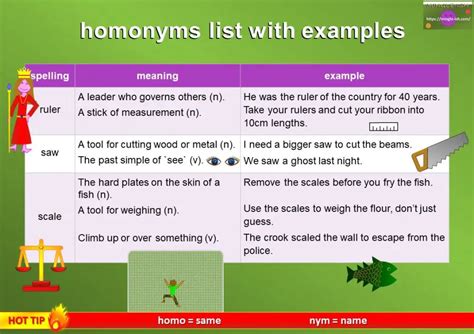 Homonyms Definition And Examples Mingle Ish