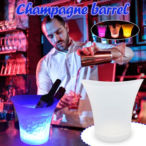 Shishian X Champagne Barrel Ice Led Ice Luminous Bucket Ice L Plastic