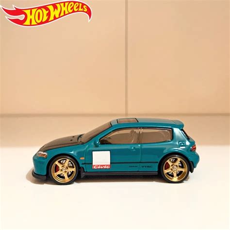 Hot Wheels 92 Honda Civic EG Custom 5 Spoke Rims Shopee Malaysia