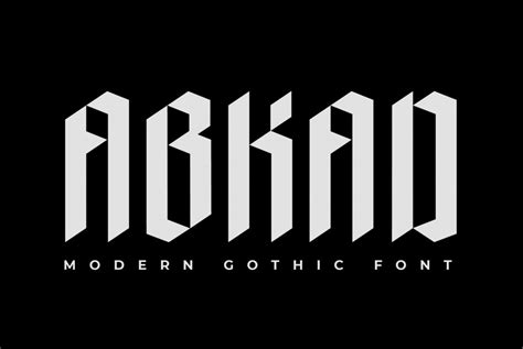 Abkad - Modern Gothic Font - Design Cuts