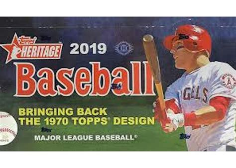 2019 Topps Heritage Baseball Hobby Box 2019