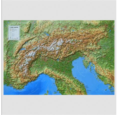 L Arc Alpin En Relief 3DMAP Carte En Relief