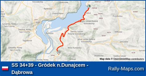 Ss Gr Dek N Dunajcem D Browa Stage Map Rally Poland