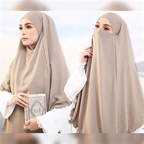 Premium Quality Soft Tie Back Niqab Long Modest Hijab Jilbab French