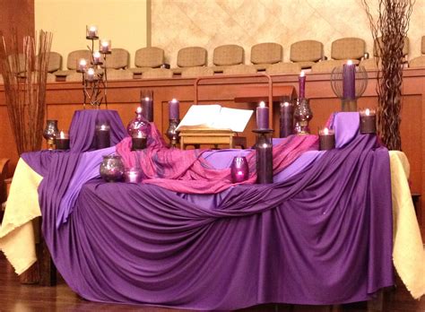 Gaumc Sanctuary Lenten Altar 2014 Altar Decorations Church Decor Church Altar Decorations